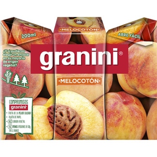 GRANINI Peach juice drink from concentrate with sugar and vitamin C 3-pack cartons 200 ml
