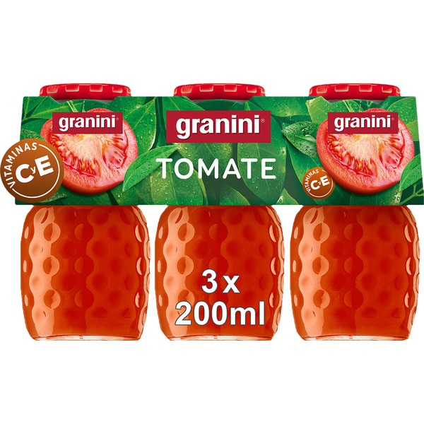 Tomatensaft aus Konzentrat mit Vitamin C und E 3er-Pack Flaschen 200 ml (Glasbehälter)