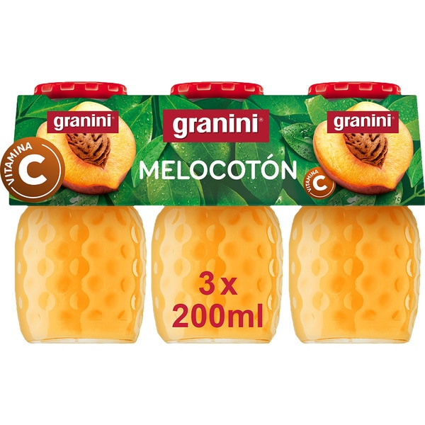 Pfirsichsaftgetränk aus Konzentrat mit Zucker und Vitamin C 3er-Pack Flaschen 200 ml (Glasbehälter)