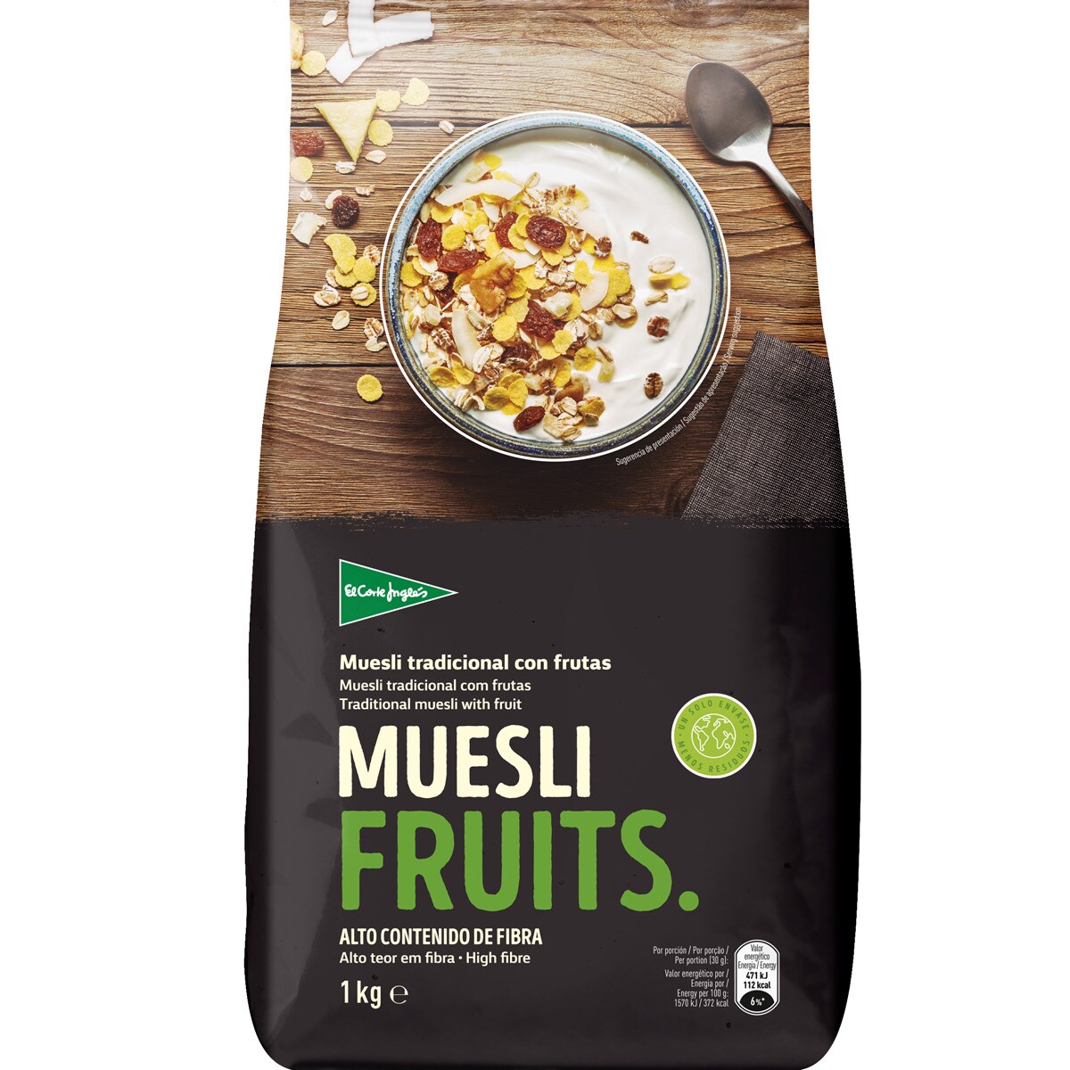 Muesli tradicional con frutas bolsa 1 kg · EL CORTE INGLES
