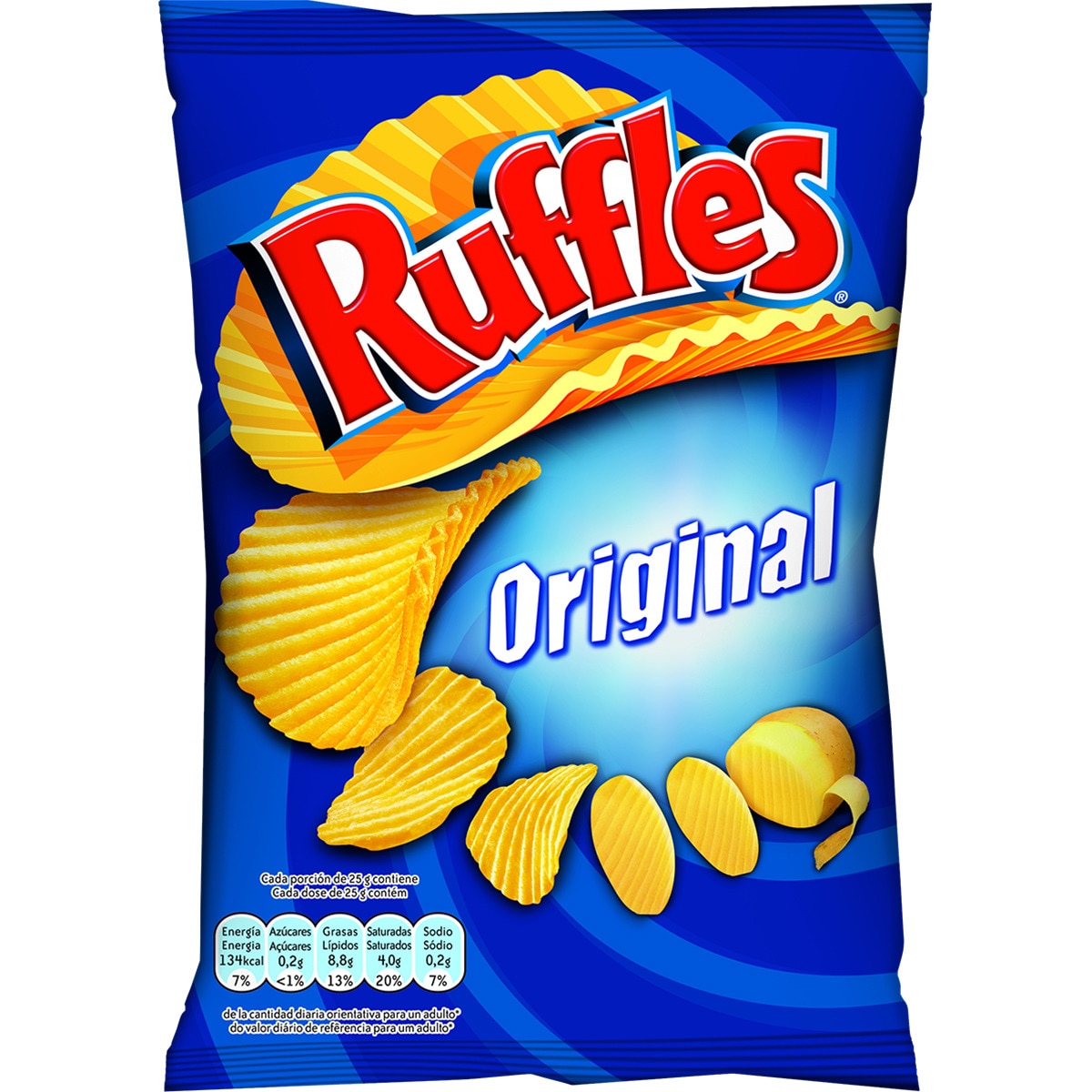 Patatas Fritas Onduladas Sabor Original Sin Gluten Bolsa 160 G · Ruffles · Supermercado El Corte 3228