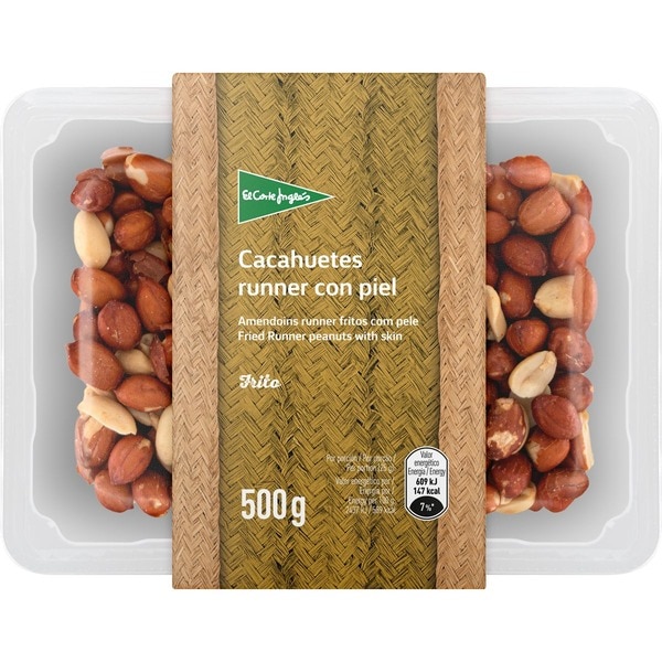 Fried salted runner peanuts in shell tub 500 g