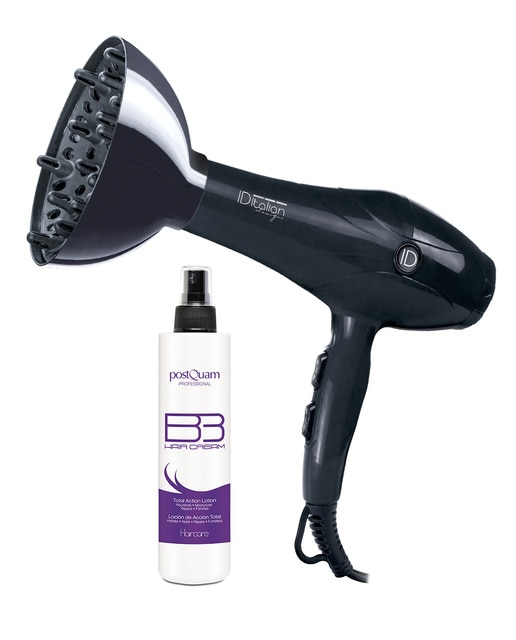 Pack secador  gti 2600 plus con difusor + acondicionador bb hair 200 ml