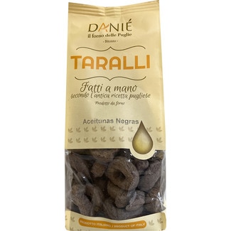 DANIELI handmade traditional taralli with black olive packet 240 g