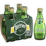Mineralwasser mit Kohlensäure 4er-Pack Flaschen 33 cl (Glasbehälter)