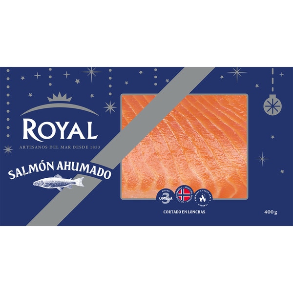 Norwegian smoked salmon slices container 400 g