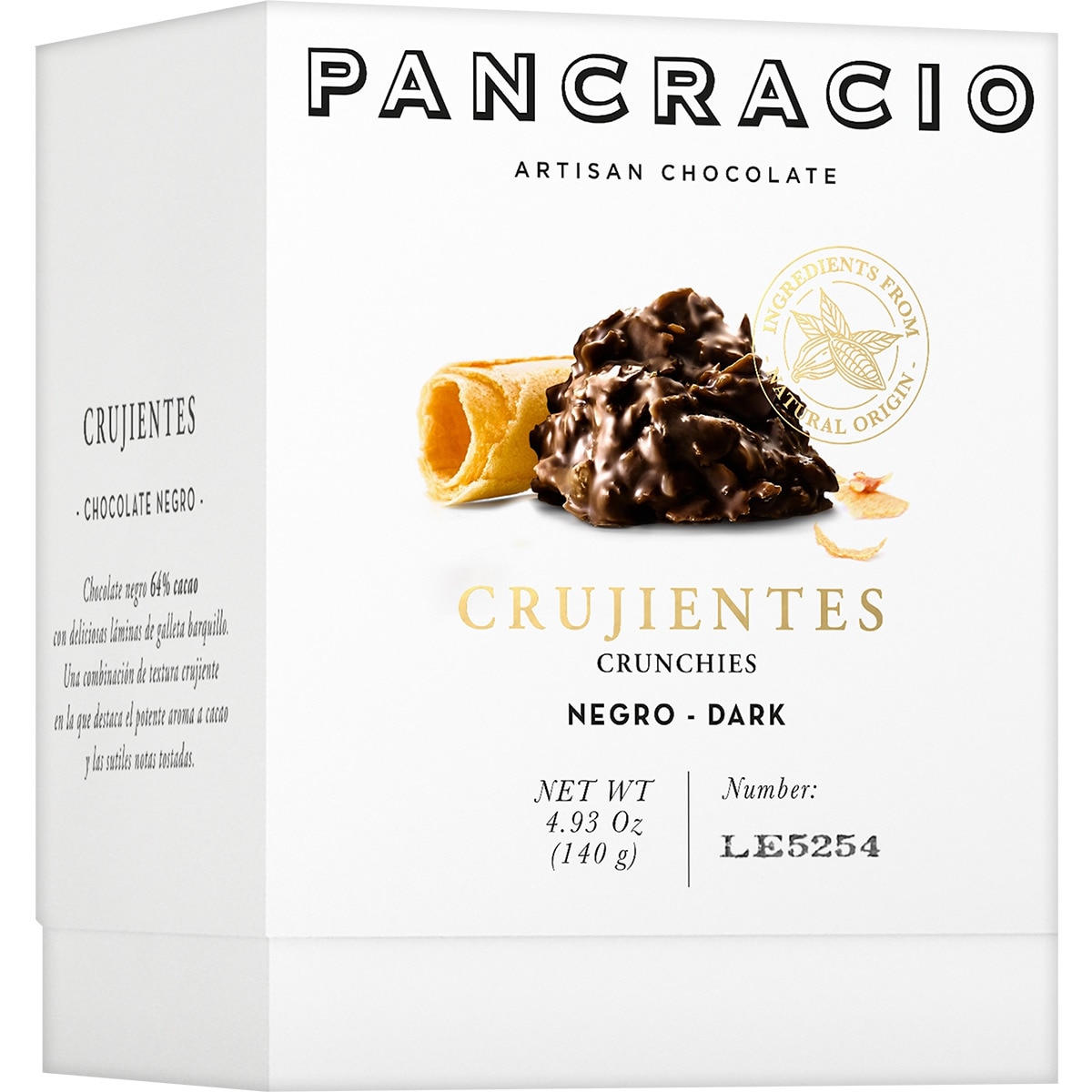 crujientes de chocolate negro