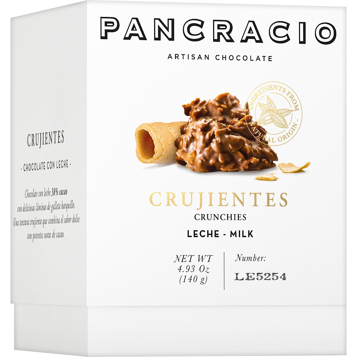 crujientes de chocolate con leche