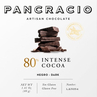 PANCRACIO chocolate negro 80% tableta 40 g