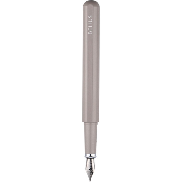 Pluma y funda en caja de diseño Space B Belius gris.