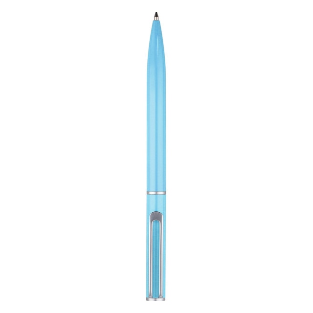 Juego de bolígrafo y roller en caja de diseño Endless Summer Belius azul y plateado.
