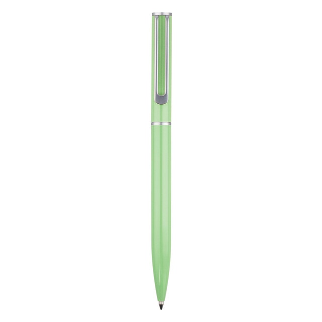 Juego de bolígrafo y roller en caja de diseño Endless Summer Belius verde y plateado.