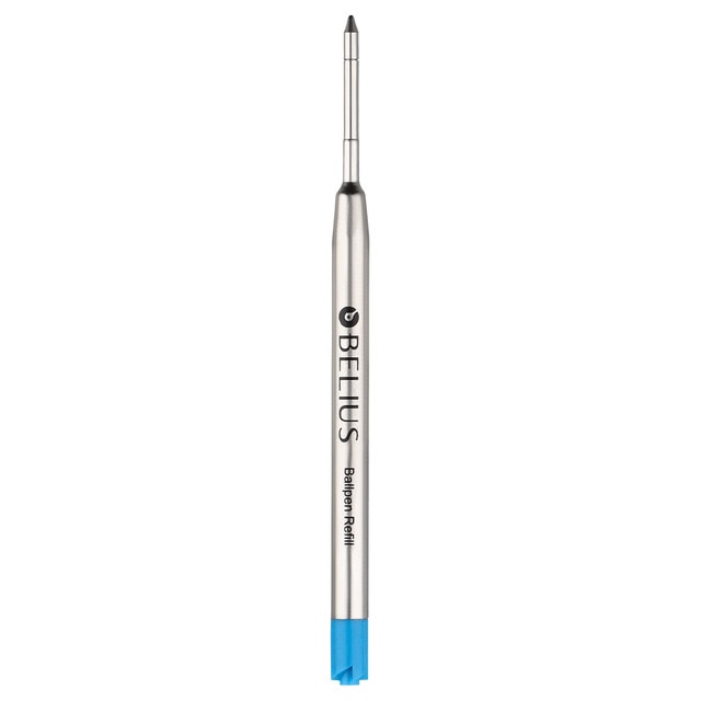 Recambio bolígrafo 0,8 mm caja de 3 ud Belius azul.