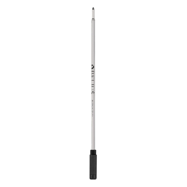 Recambio bolígrafo de rosca 1 mm caja de 3 ud Belius negro.