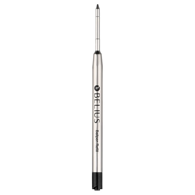 Recambio bolígrafo 0,8 mm caja de 3 ud Belius negro.