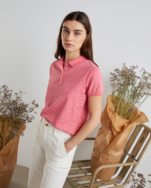 Polo de mujer básico manga corta