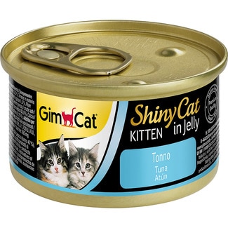 GIMCAT ShinyCat Feuchtfutter in Gelatine für Katzenbabys mit Thunfisch Dose 70 g