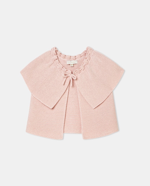 Chaqueta de niña con cierre de lacito en cuello