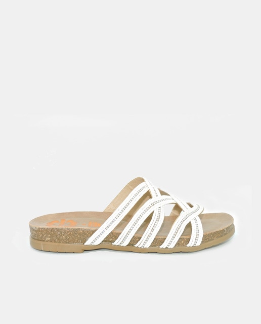 Sandalias planas de mujer en textil pala fantasía