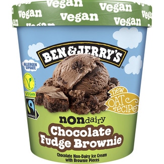 BEN & JERRY'S Non Dairy pflanzliches Schokoeis mit Browniestückchen Becher 465 ml