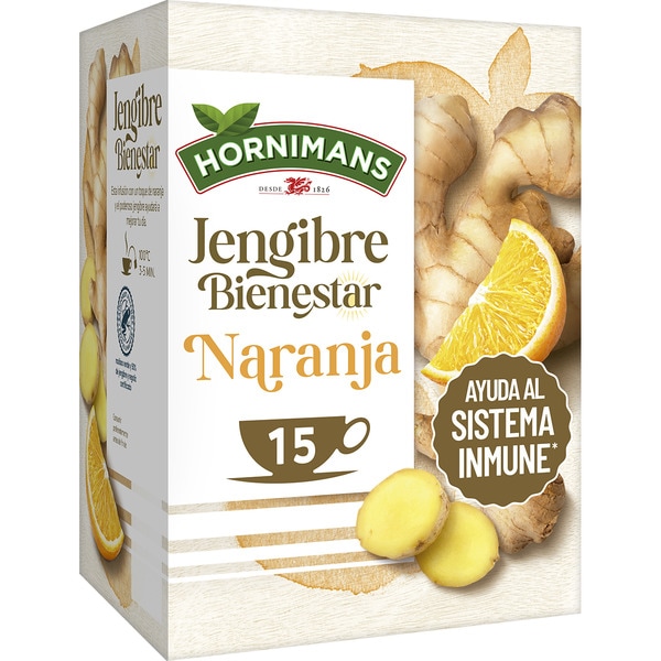 Bienestar Ingwer-Orangen-Tee Karton 15 Tütchen