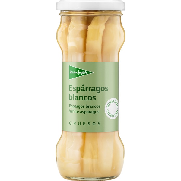 espárragos blancos gruesos extra frasco 205 g neto escurrido