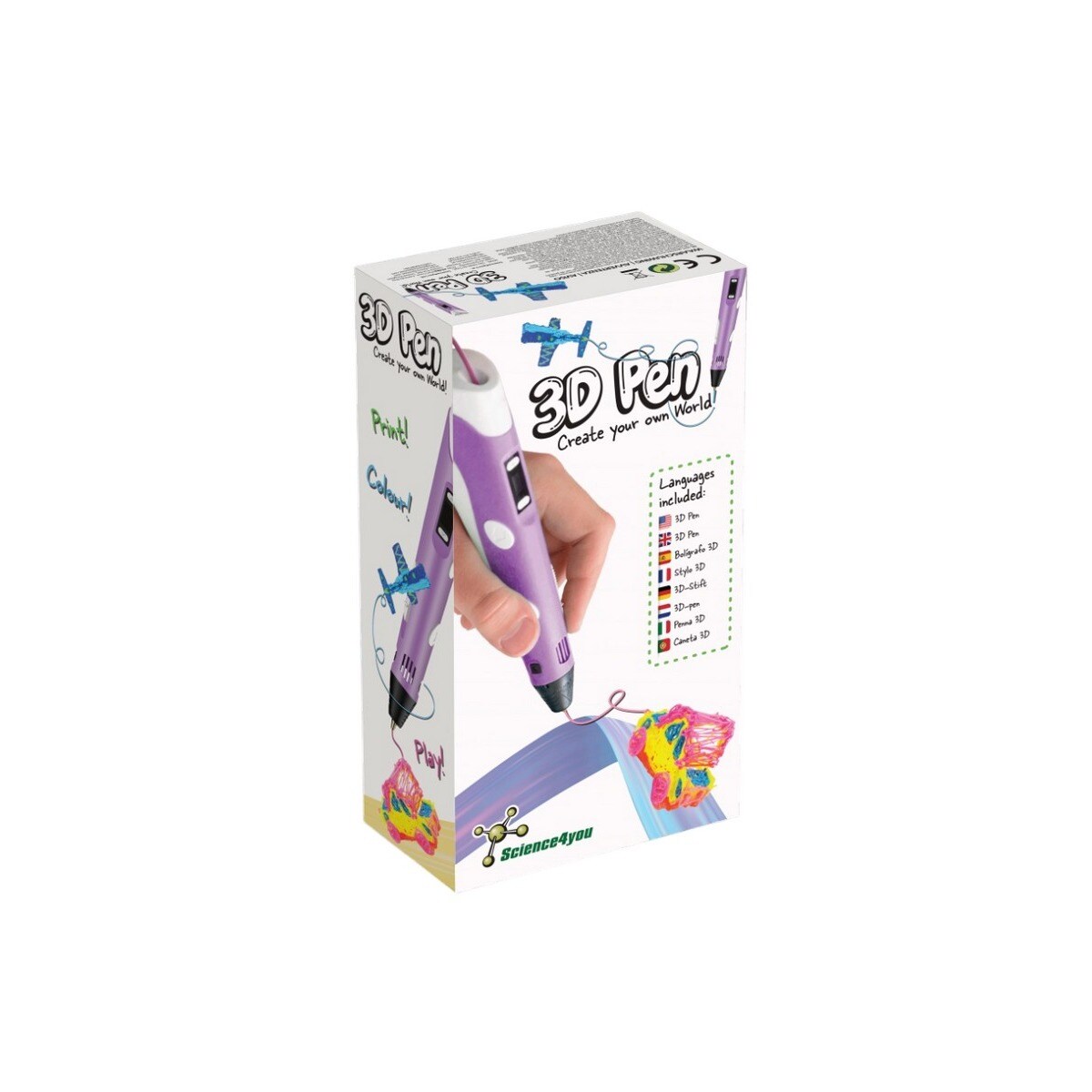 Imagem 0 de Caneta 3D Infantil com Filamentos Coloridos