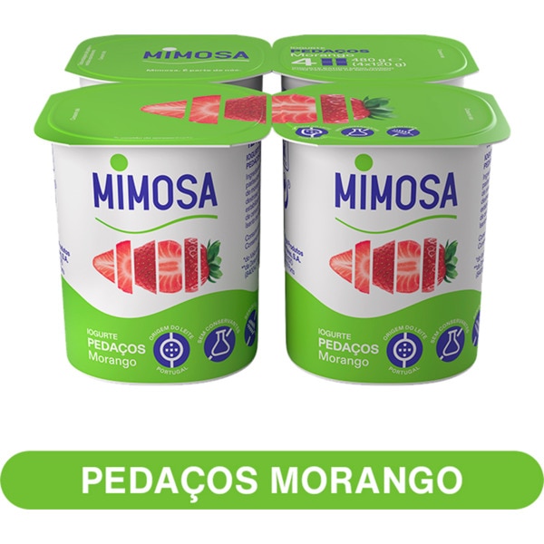 Iogurte Pedaços Morango Pack 4 pack 120 g