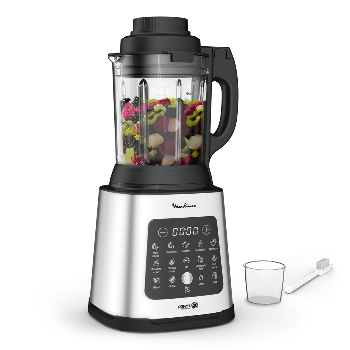 Moulinex – Batidora de vaso Moulinex PerfectMix Cook LM835D con cuchillas Powelix.