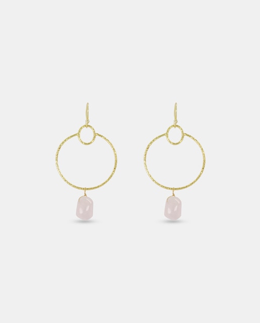 Pendientes aro cuarzo