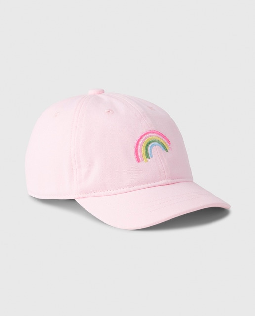 Gorra de niña con estampado delantero de arco íris