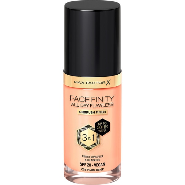 flüssiges Make-up Facefinity All Day Flawless 3 in 1 SPF-20 Ton C35 Pearl Beige Dosierspender 30 ml