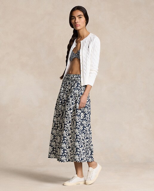 Miele floral midi clearance skirt