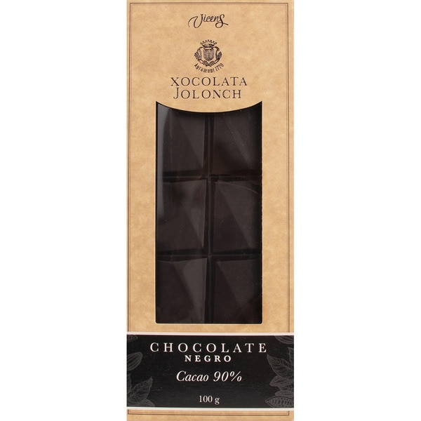 chocolate negro 90% cacao tableta 100 g