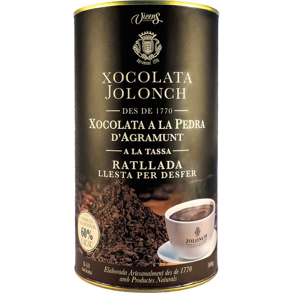 D'Agramunt 60% chocolate slab grated for drinking can 500 g
