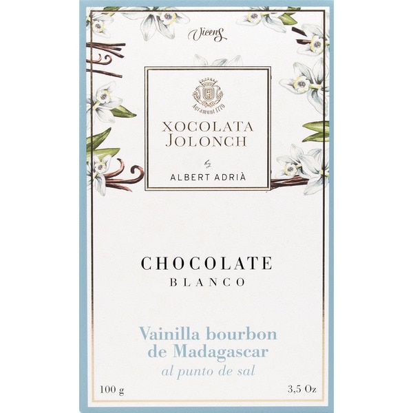 White chocolate with vanilla bourbon from Madagascar ready salted tablet 100 g