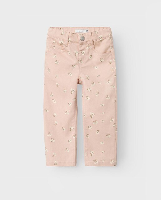Pantalón con estampado floral de niña