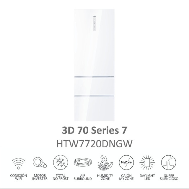 Thumbnail 5 de Haier Frigorífico Combi WiFi 70 Series 7-HTW7720DNGW ❄️