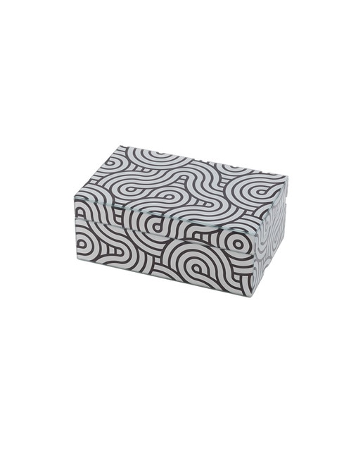 Caja vidrio blanco/negro