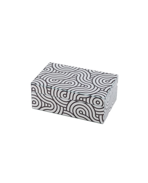 Caja vidrio blanco/negro
