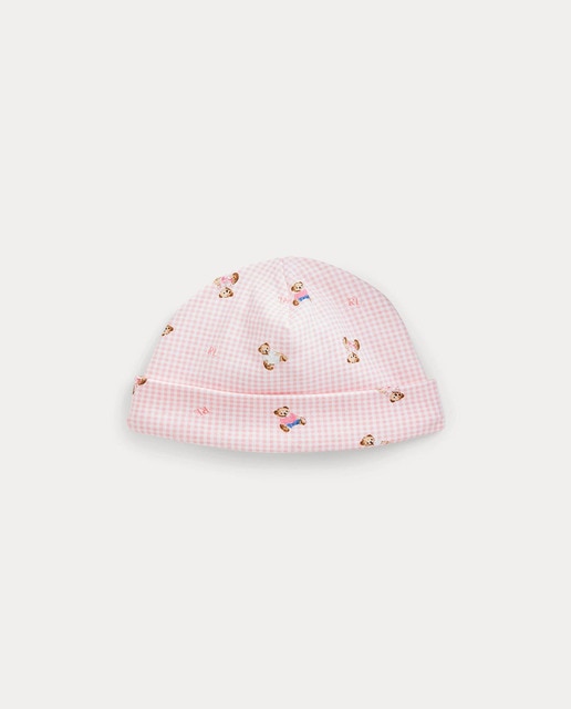 Gorro de bebé niña en rosa con Polo Bear