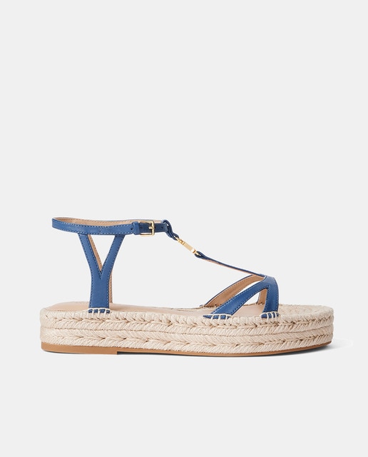 Alpargatas planas Payton de mujer en piel con tiras