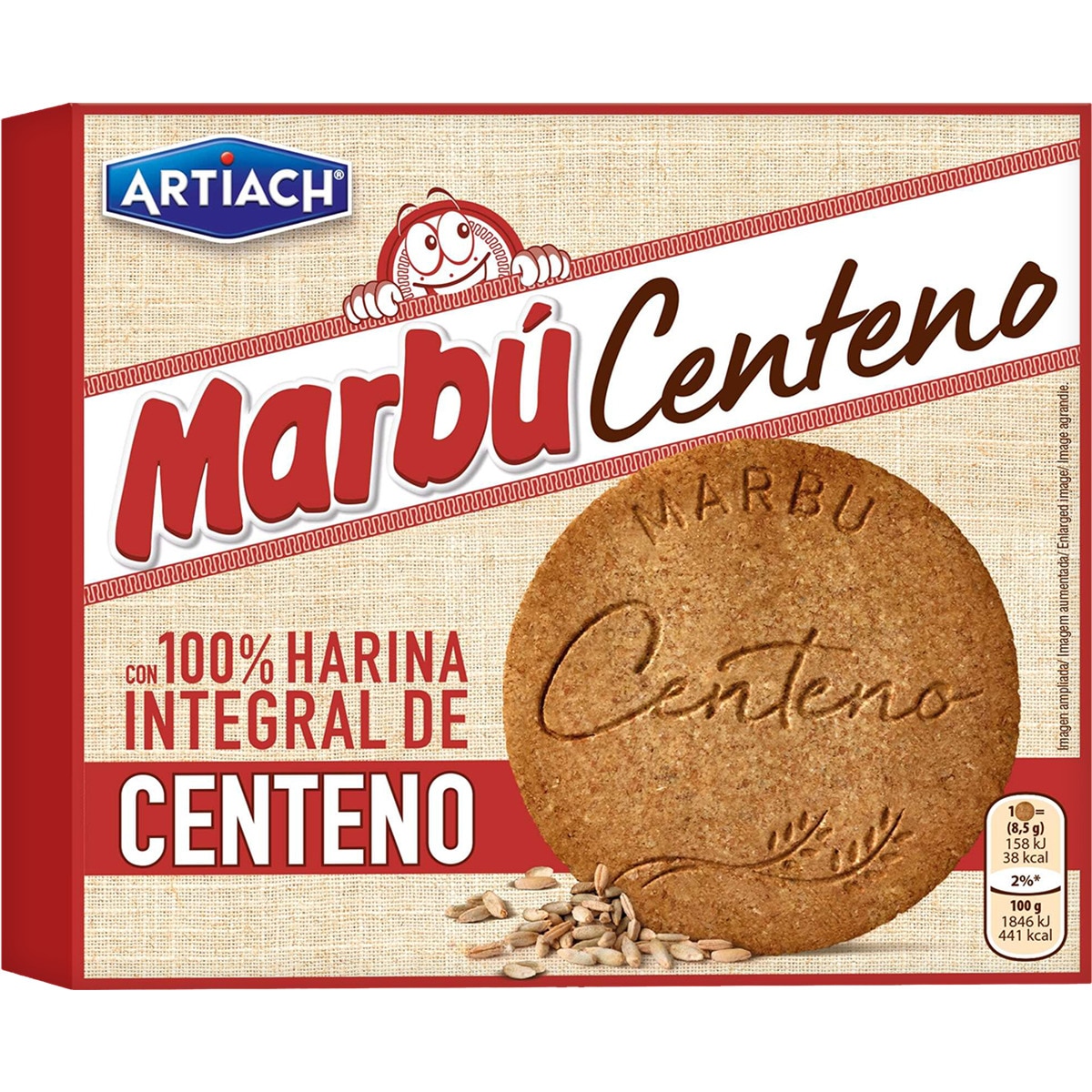 galletas integrales de centeno con azúcar moreno