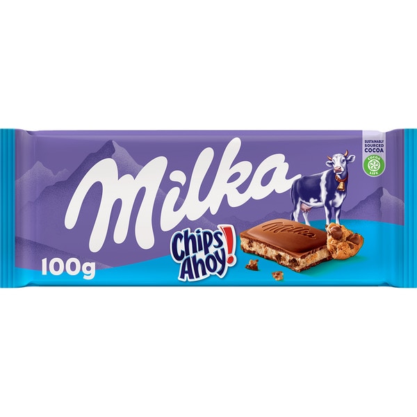 milk chocolate and Chips Ahoy tablet 100 g