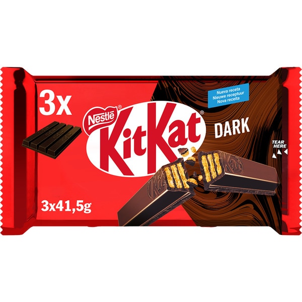 70% dark chocolate coated biscuit bars container 3 units