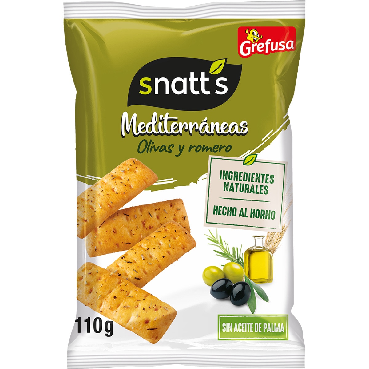 Snacks Mediterráneas con olivas y romero sin aceite de palma