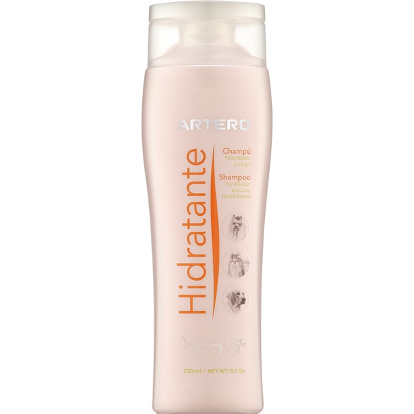 Feuchtigkeitsshampoo für Hunde mit mittellangem und langem Fell Behälter 250 ml