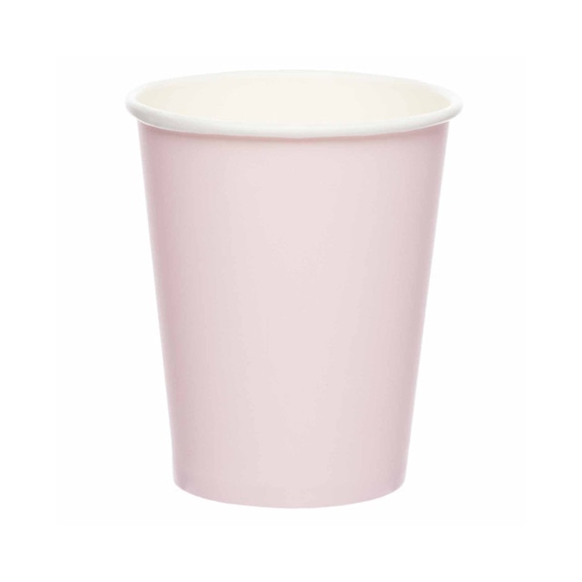 Pack 8 Vasos Papel 237ml Liragram Rosa Nube.