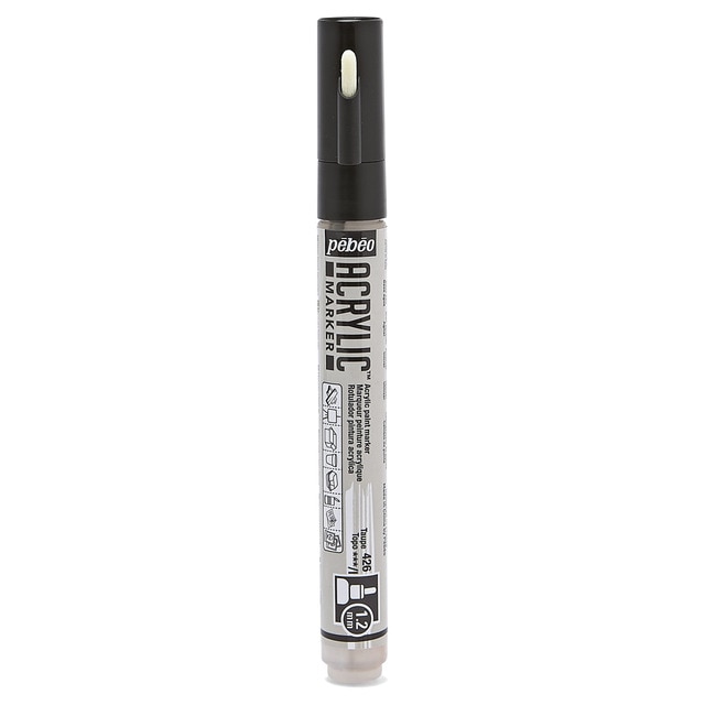 Rotulador acrilico 1,2mm Pebeo topo.