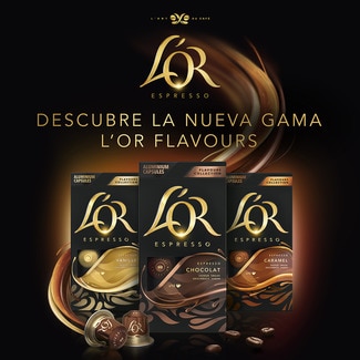 Café espresso con sabor a chocolate Flavours Collection estuche 10 cápsulas compatibles con máquinas Nespresso - L'or Espresso